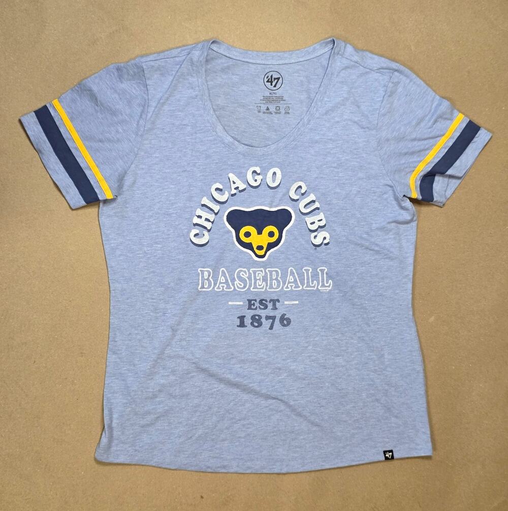 '47 Chicago Cubs Baseball Est. 1876 Graphic T-Shirt Blue Navy Yellow White XL